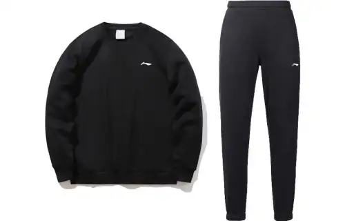 Li Ning Sweatshirt Set Men's Black+Black