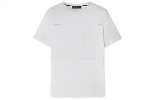 Loro Piana T Shirts Women's White Crew Neck Moderate Straight Fit