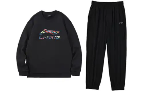 Li Ning Sweatshirt Sets Men's Crew Neck Thickened