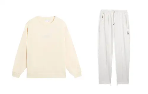 Li Ning Sweatshirt Sets Men's Crew Neck Moderate