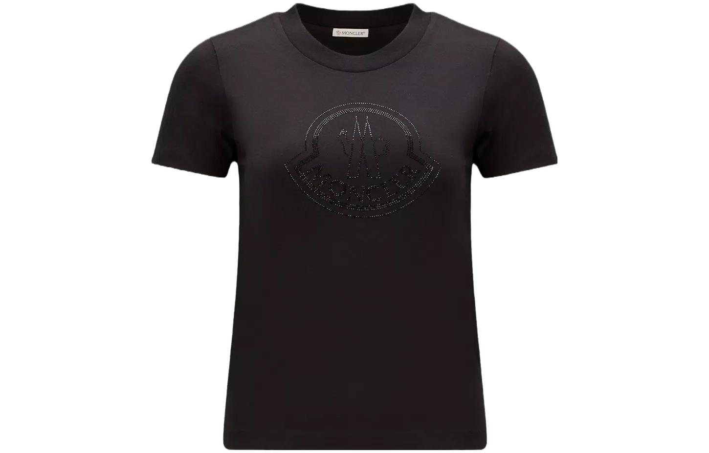 Женская футболка Moncler (черная)