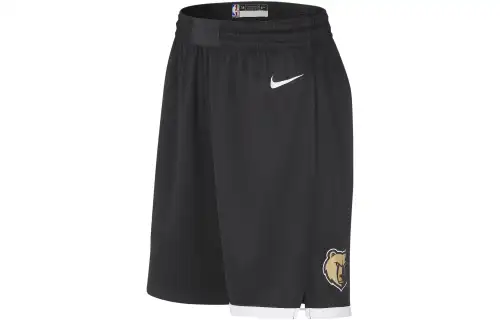 Nike Dri-FIT NBA Memphis Grizzlies City Edition 2023/24 Season Color Block Logo Logo Sports Basketball Pants Men's Black/White
