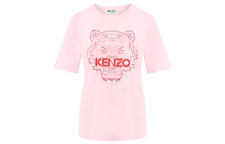 KENZO T Shirts Women's Light Pink Crew Neck Moderate