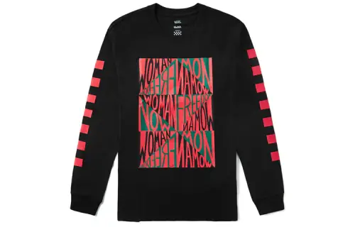 Vans X MoMA T Shirts Women's Black Crew Neck Moderate Straight Fit