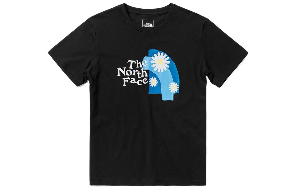 THE NORTH FACE T-Shirts Women's Black Crew Neck Moderate Straight Fit