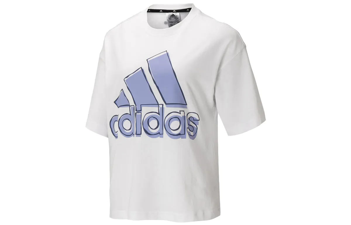 Adidas Set in Sleeve T Shirt Women's White