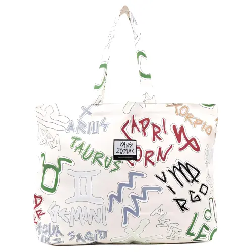 Vans Cotton Tote Bag, Shopping Bag, Handbag Unisex White