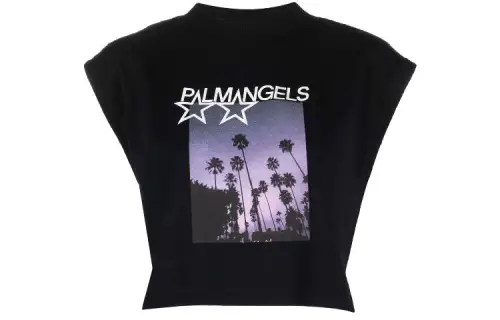 PALM ANGELS T Shirts Women's Black Crew Neck Moderate