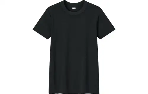 UNIQLO U Collection T Shirts Women's Black Crew Neck Moderate Straight Fit