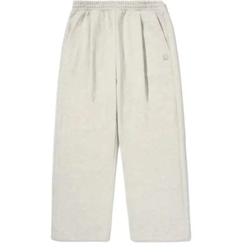 FILA Casual Pants Unisex White Thickened Wide Leg Pants