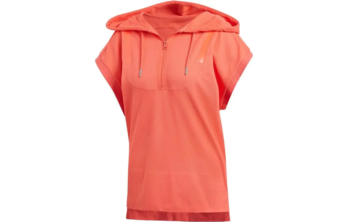 Adidas T-Shirts Women's Coral Hooded Moderate Straight Fit