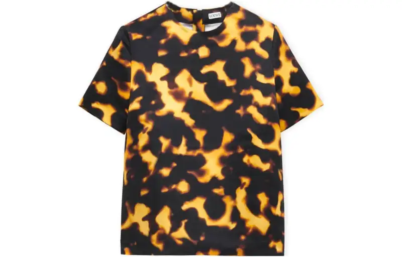 LOEWE Tortoise Print Top 'Vintage Yellow/ Black'