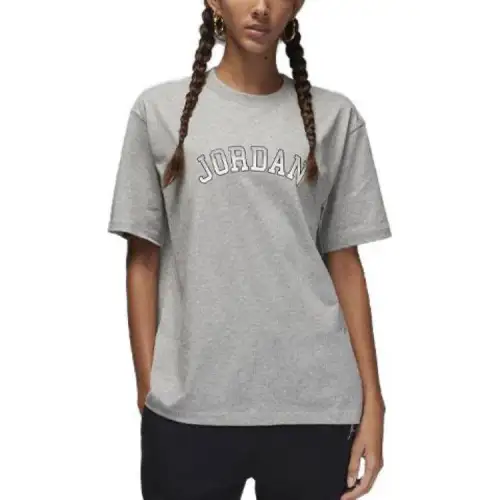 Jordan Drop Shoulder Sleeve T Shirt Women's Gray