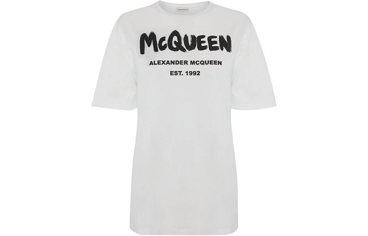 Футболка Alexander McQueen Logo (белая)