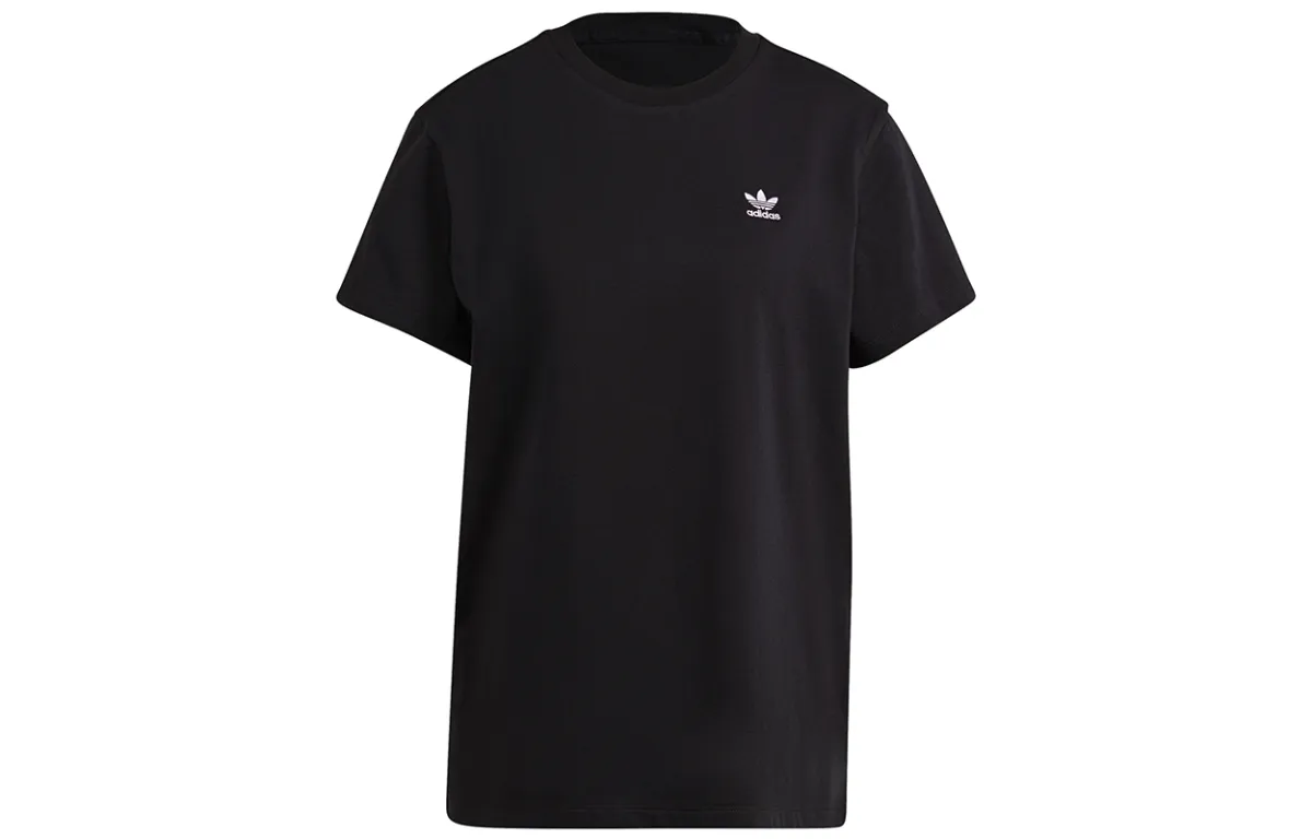 Adidas Originals Drop Shoulder Sleeve T Shirt Women's Black