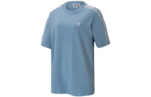 Adidas Originals Drop Shoulder Sleeve T Shirt Women's Sky Blue