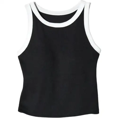UNIQLO Tank Tops Women's Black Crew Neck Moderate Other
