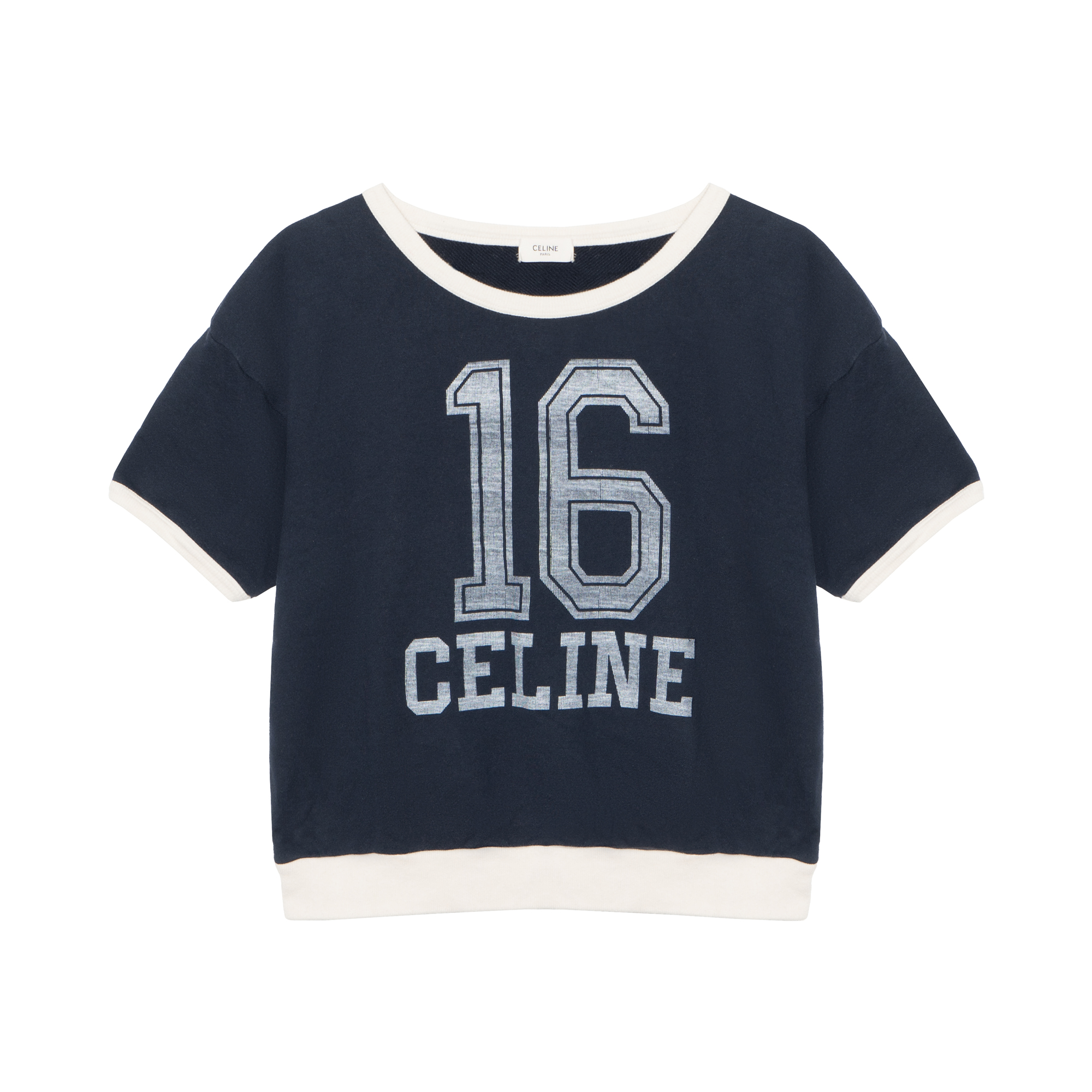 Женская футболка CELINE (темно-синяя)