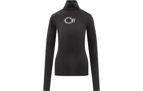 OFF WHITE Logo print Roll neck Top