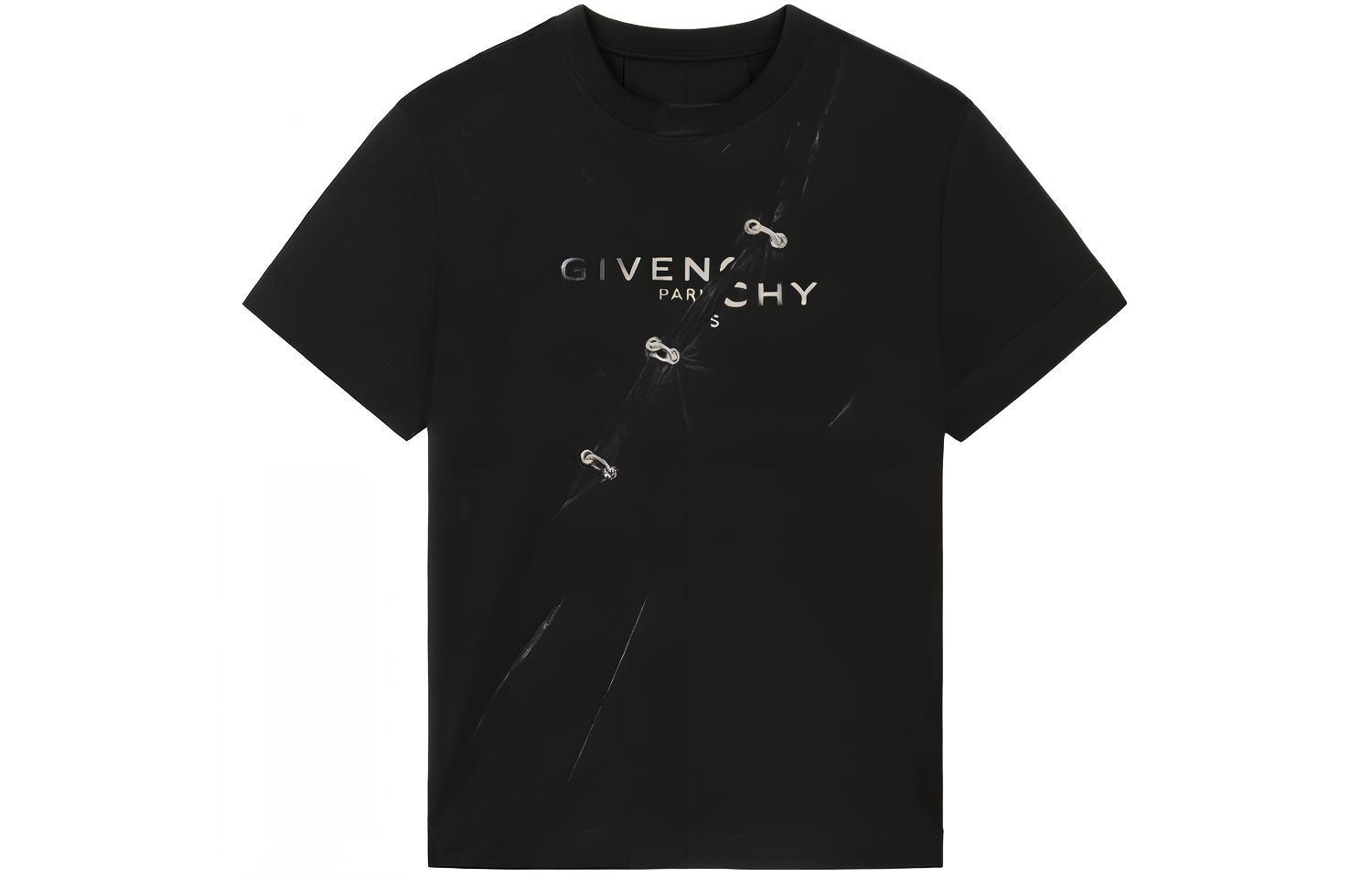 Женская футболка Givenchy Logo T (черная)