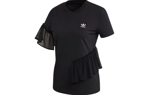 Adidas Originals Tulle T Shirts Women's Black Crew Neck Moderate Other