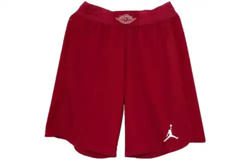 Jordan Basketball Shorts Men's Red Moderate Straight Fit Pants