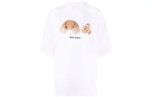 PALM ANGELS Women'ss Bear Loose T Shirt White/Brown