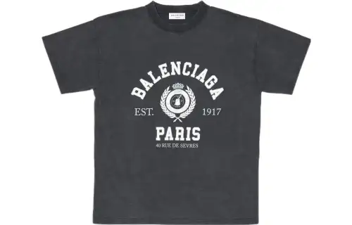 Balenciaga College 1917 T Shirt Black/White