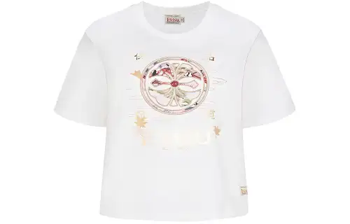 EVISU T Shirts Women's Crew Neck Moderate Straight Fit