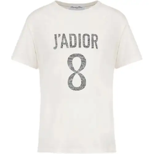 DIOR T Shirts Women's White Crew Neck