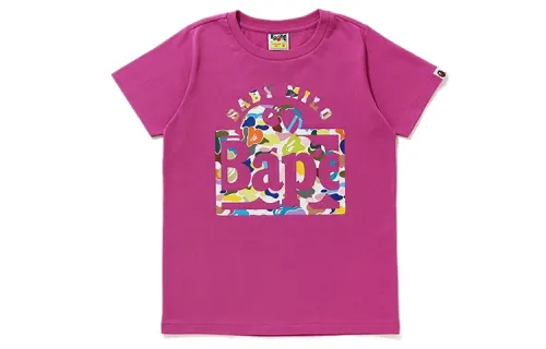 A BATHING APE T Shirts Women's Crew Neck Moderate Straight Fit