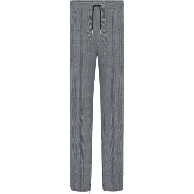 DIOR Casual Pants Men's Gray Moderate Straight Fit Pants