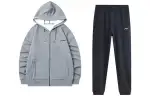 Li Ning Sweatshirt Set Men's Light Gray+Black