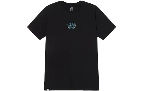 Vans T Shirts Women's Black Crew Neck Moderate Straight Fit