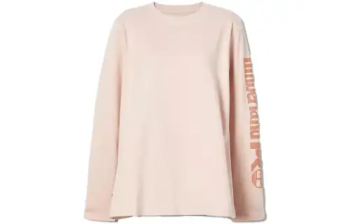 Timberland T Shirts Women's Pink Crew Neck Moderate Straight Fit