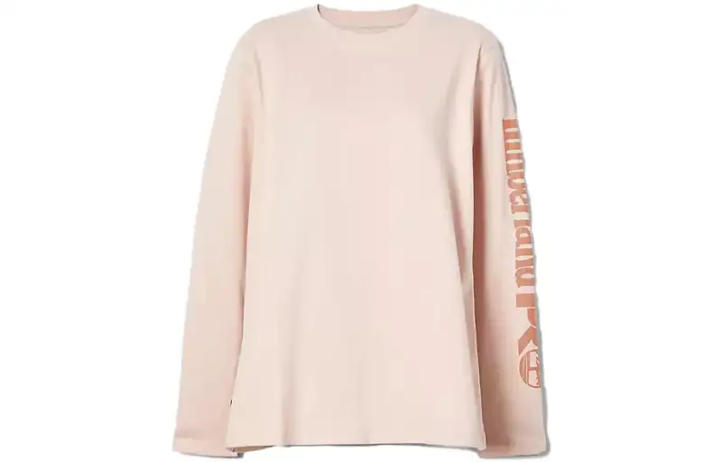 Timberland T Shirts Women's Pink Crew Neck Moderate Straight Fit