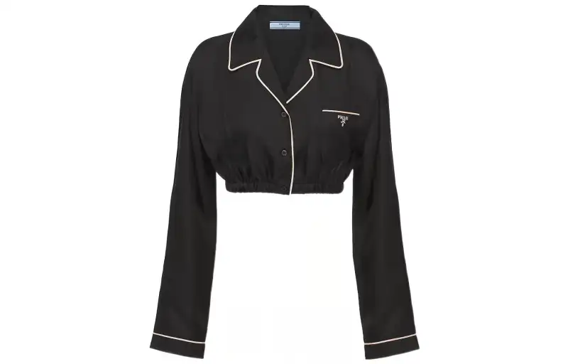 PRADA SS22 Crop Top Women's Black