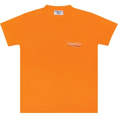 Balenciaga Political Campaign Small Fit T Shirt 'Fluorescent Orange'