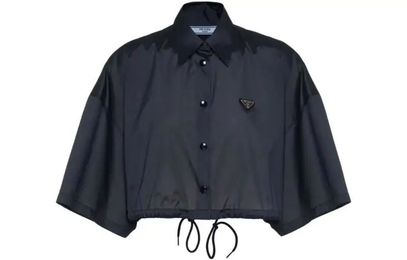 PRADA Shirts Women's Black Lapel Moderate