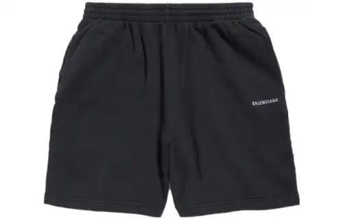 Balenciaga Sports Shorts Loose Fit Men's Black