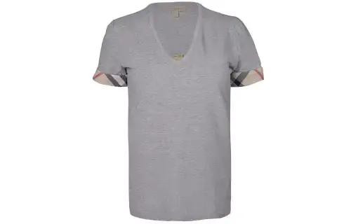 Burberry T Shirts Women's Gray Crew Neck Moderate Other