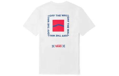 Vans T Shirts Women's White Crew Neck Moderate Straight Fit