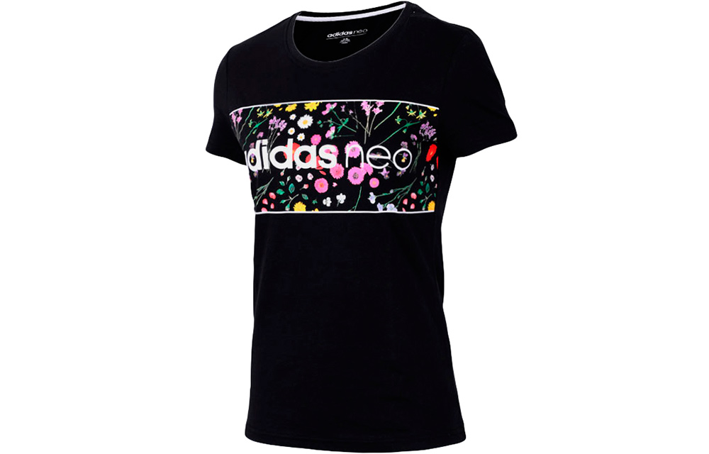 Женская футболка adidas neo (черная)