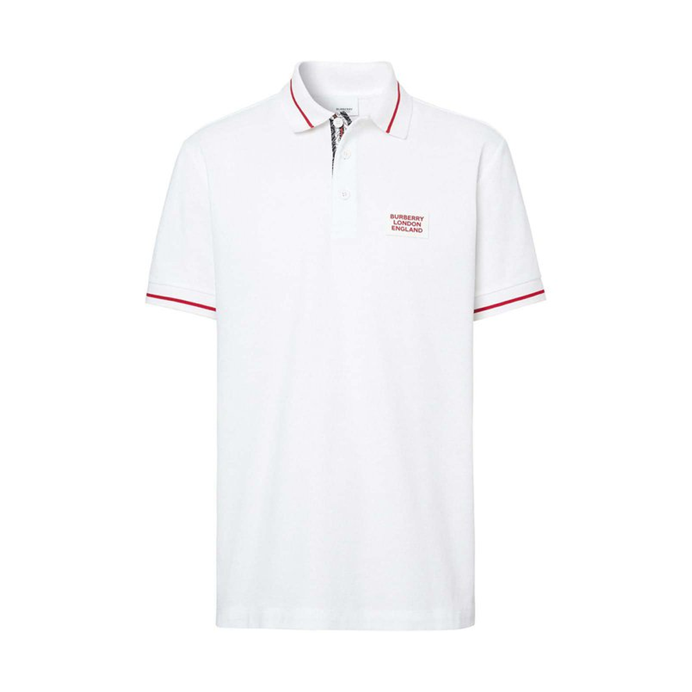 Мужская футболка Burberry Burberry Polo (белая)