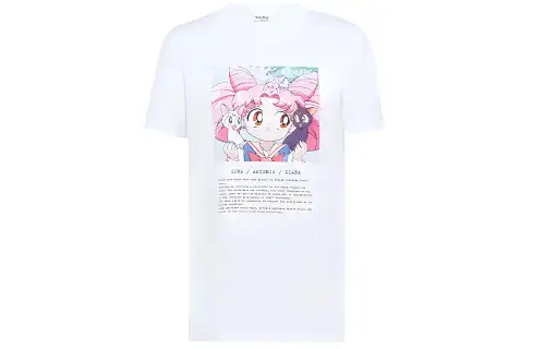 MIU MIU T Shirts Women's White Crew Neck Moderate