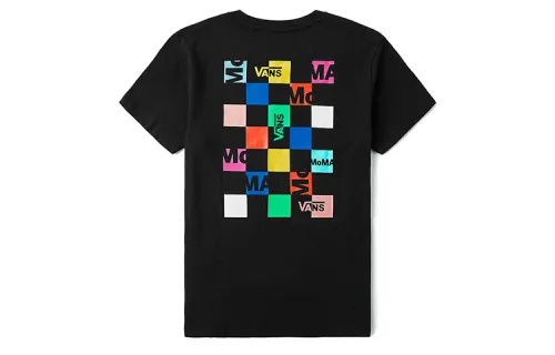 Vans X MoMA T Shirts Women's Black Crew Neck Moderate Straight Fit