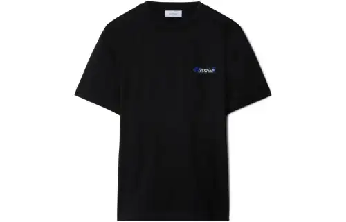 OFF WHITE T Shirts Women's Black Crew Neck Moderate Straight Fit