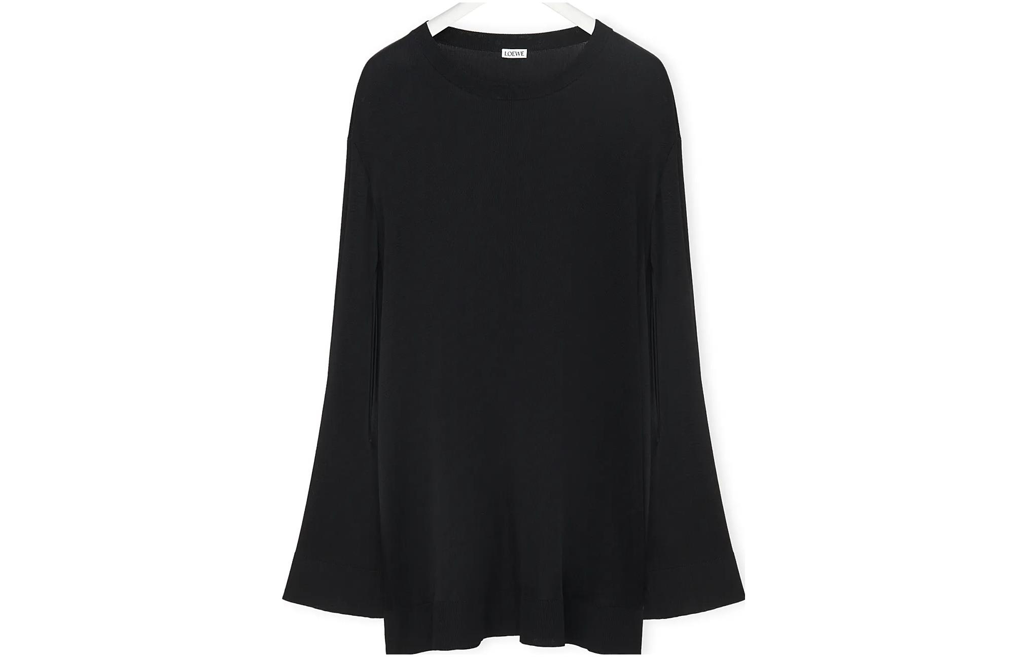 LOEWE T Shirts Women's Black Crew Neck Moderate Straight Fit