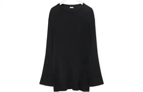 LOEWE T Shirts Women's Black Crew Neck Moderate Straight Fit
