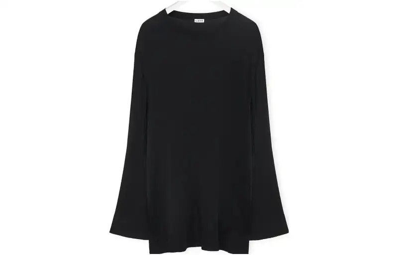 LOEWE T Shirts Women's Black Crew Neck Moderate Straight Fit